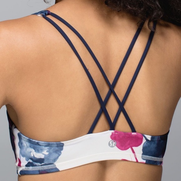 Lululemon Free To Be Bra Inky Floral Ghost Inkwell Bumble Berry / Inkwell - Picture 2 of 6